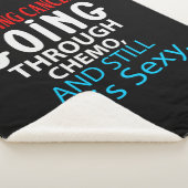 Funny Cancer Fighter Inspirational Quote Chemo シェルパブランケット (3/4)