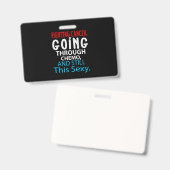 Funny Cancer Fighter Inspirational Quote Chemo バッジ (表裏)