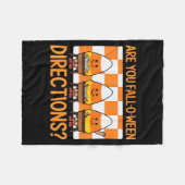 Funny Candy Corn Clroom Halloween For Everyone  フリースブランケット (正面(横))