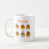 Funny Candy Corn Pain Scale Halloween For Medical コーヒーマグカップ (左)