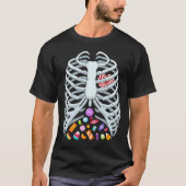  Funny Candy Skeleton Rib Cage Halloween Costume Tシャツ (正面)