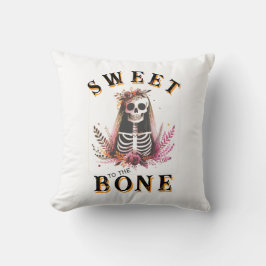 Funny Candy Skull Halloween Throw Pillow クッション