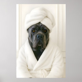 Funny Cane Corso Bathroom Print, Cane Corso In ポスター