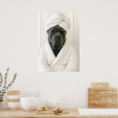 Funny Cane Corso Bathroom Print, Cane Corso In ポスター (キッチン)