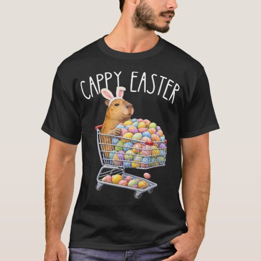 Funny Cappy Easter Capybara Easter Tシャツ (正面)