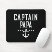 Funny Captain Papa Anchor Design  マウスパッド (マウス)