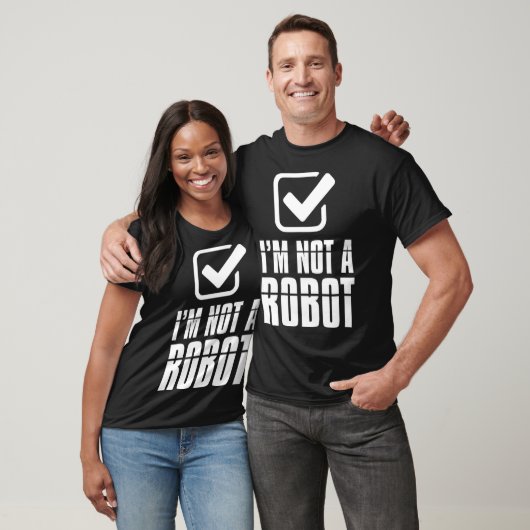 Funny Captcha Robotics I'm Not a Robot Tシャツ (ユニセックス)