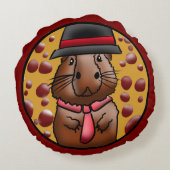 Funny Capybara ラウンドクッション (裏面)
