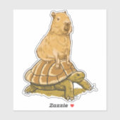 Funny Capybara Animal Turtle Cute Capybara シール (シート)