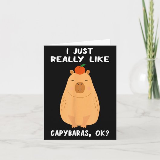 Funny Capybara Art For Men Women Kids Rodent Capyb カード (正面)
