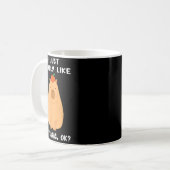 Funny Capybara Art For Men Women Kids Rodent Capyb コーヒーマグカップ (正面左)