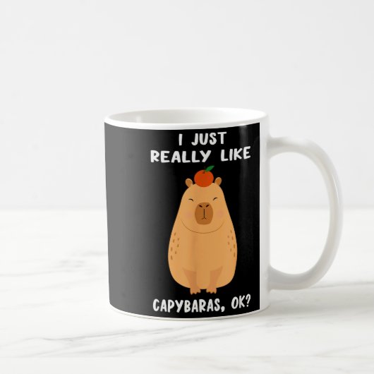Funny Capybara Art For Men Women Kids Rodent Capyb コーヒーマグカップ (右)