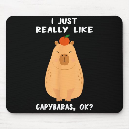 Funny Capybara Art For Men Women Kids Rodent Capyb マウスパッド (正面)