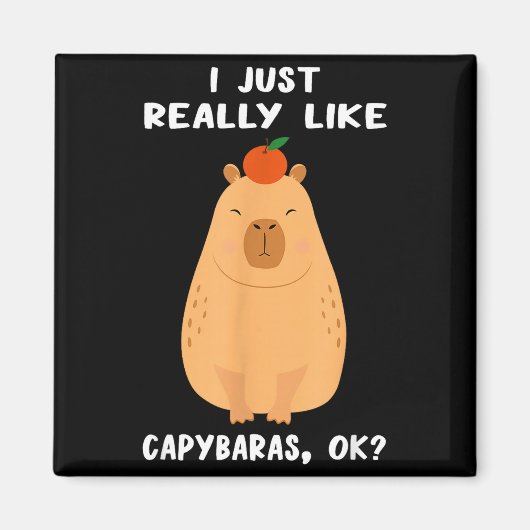 Funny Capybara Art For Men Women Kids Rodent Capyb マグネット (正面)