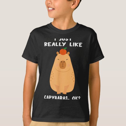 Funny Capybara Art For Men Women Kids Rodent Capyb Tシャツ (正面)