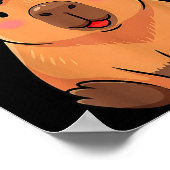 Funny Capybara Axolotl Kawaii Kids Boys Girls Anim ポスター (角)