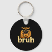 Funny Capybara Bruh Sarcastic Animal Meme Boys Tee キーホルダー (正面)