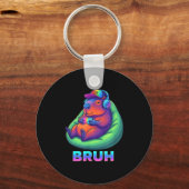Funny Capybara Bruh Video Games Lovers キーホルダー (正面)