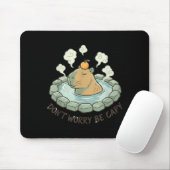 Funny capybara don't worry be capy cute rodent マウスパッド (マウス)