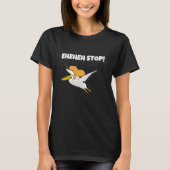 Funny Capybara flying Pelican Eheheh Stop Tシャツ (正面)