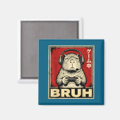 Funny Capybara Gamer Bruh Graphic Tee Men Boys Tee マグネット (正面/裏面)