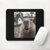 Funny Capybara Ghost Halloween Costume Capybara Ha マウスパッド (マウス)