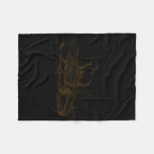 Funny Capybara Riding An Alligator Men Women Capyb フリースブランケット (正面(横))