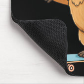 Funny Capybara Skater Skateboard Ballerina Zoo Boy マウスパッド (コーナー)