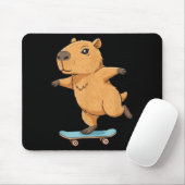 Funny Capybara Skater Skateboard Ballerina Zoo Boy マウスパッド (マウス)