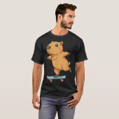 Funny Capybara Skater Skateboard Ballerina Zoo Boy Tシャツ (正面フル)