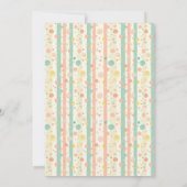 Funny Capybara Striped Personalized Baby Shower 招待状 (裏面)