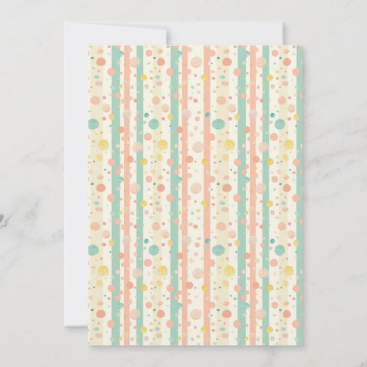 Funny Capybara Striped Personalized Baby Shower 招待状 (裏面)