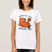 Funny Capybara Thicc Meme Tシャツ (正面)