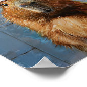 Funny Capybara Toilet Paper Poster ポスター (角)