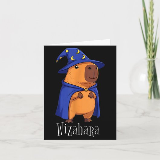 Funny Capybara Wizard Costume Wizabara Graphic Kid カード (正面)