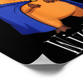 Funny Capybara Wizard Costume Wizabara Graphic Kid ポスター (角)