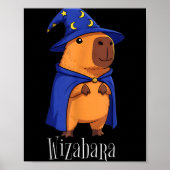 Funny Capybara Wizard Costume Wizabara Graphic Kid ポスター (正面)
