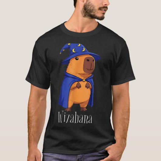 Funny Capybara Wizard Costume Wizabara Graphic Kid Tシャツ (正面)