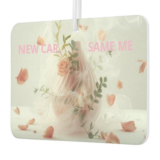 Funny Car Air Freshener – NEW CAR, SAME ME カーエアーフレッシュナー (左)