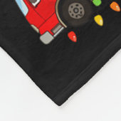 Funny Car Christmas Tree Xmas Light Boys Kids Todd フリースブランケット (角)