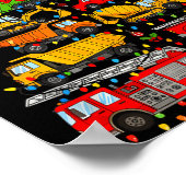 Funny Car Christmas Tree Xmas Light Boys Kids Todd ポスター (角)