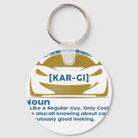 Funny Car Guy T-shirt Gift Car Guy Definition キーホルダー (正面)