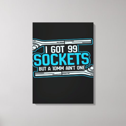 Funny Car Mechanic Design | Mechanic Canvas キャンバスプリント (正面)