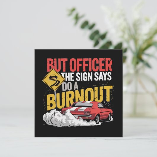 Funny Car Racing Burnout Drag Racing Muscle Car  招待状 (スタンド正面)