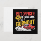 Funny Car Racing Burnout Drag Racing Muscle Car  招待状 (正面/裏面)