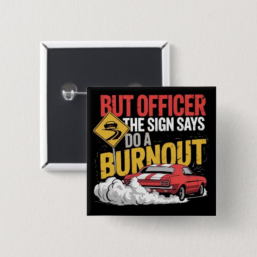 Funny Car Racing Burnout Drag Racing Muscle Car  缶バッジ (正面&裏面)