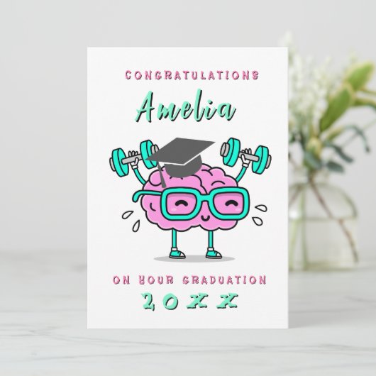 Funny card Personalized graduation 招待状 (スタンド正面)