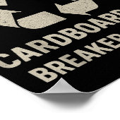 Funny Cardboard Box Breaker Downer Sarcastic Retro ポスター (角)