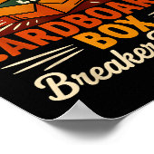 Funny Cardboard Box Breaker Downer Sarcastic Retro ポスター (角)