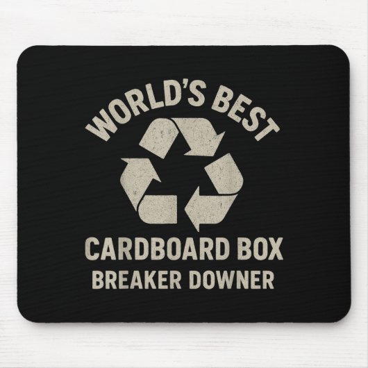 Funny Cardboard Box Breaker Downer Sarcastic Retro マウスパッド (正面)